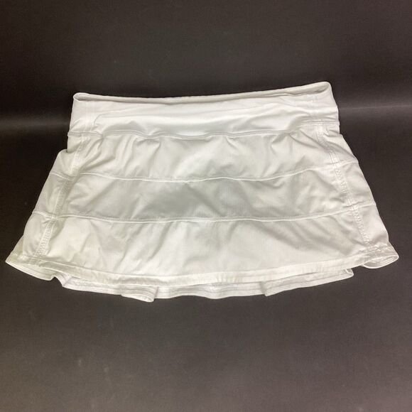 LuLuLemon Pace Rival Skirt/Skort Stretch -Women's 6 -White- 3.25" Inseam- W8A84R - Picture 1 of 14